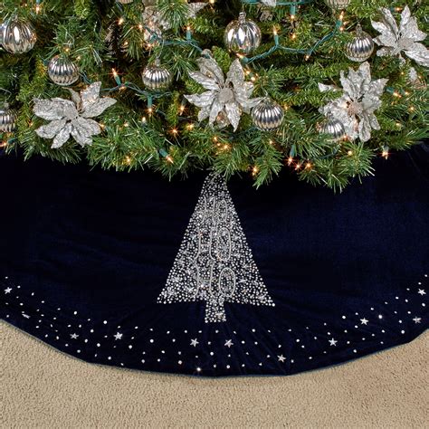 Navy Blue Tree Skirt .